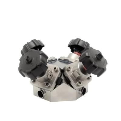 China SS 304 316L Sanitary Diaphragm Valve Multi Port Welding Type For Biotechnology Industry for sale