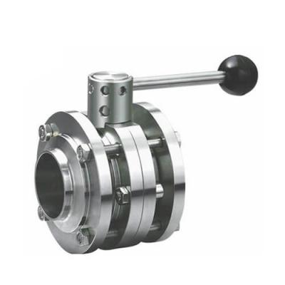 China Welding Type Stainless Butterfly Valve For Dairy Food / Fruit Juice Filed for sale