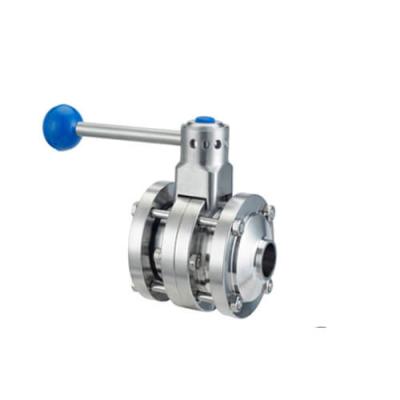 China 304 / 316L Stainless Steel Dairy Butterfly Valve Various Handles Available for sale