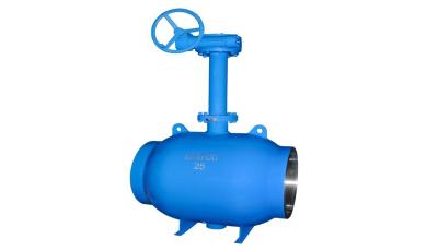 China Fixed Worm Wheel Buried Trunnion Ball Valve , Fully Welded Ball Valve for sale