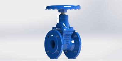 China Ductile Iron GJS500-7 Water Gate Valve FBE Coated AWWA Flange Available for sale