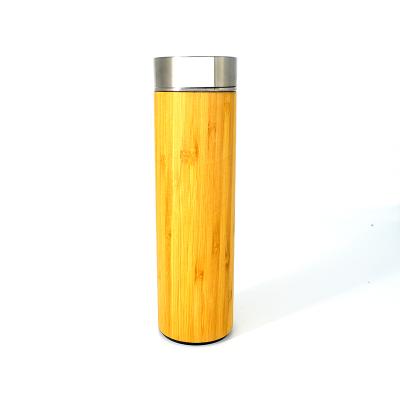 China Sustainable DIY Sublimation Stainless Steel Bamboo Tumbler With Lid for sale