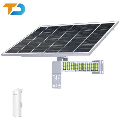 China Quick Installation IP65 Battery pack solar power 30AH 40AH 50AH CCTV solar power system household off-grid grid-connected inverter for sale