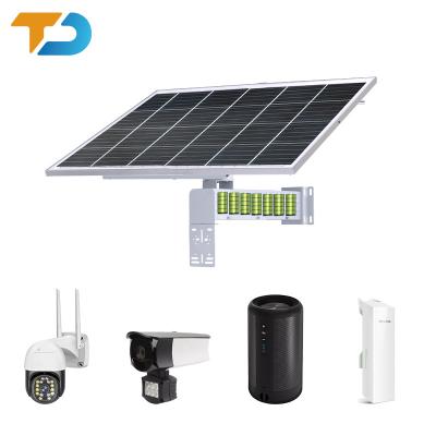 China Quick Installation IP65 DC12v Solar Panels Complete Set With Battery 35w 30Ah Solar Panel Mounting System Kits For Camera for sale