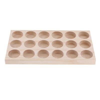 China Factory Customized Recyclable 18 Slots Wooden Essential Oil Storage Box Essential Oil Storage Display Box for sale