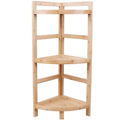 China Storage Bamboo Storage Rack, Multifunctional Corner Freestanding Rack Shelf Living Room Bathroom Kitchen Rack for sale