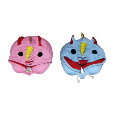 China Cute Cartoon Anti-static Animal Shape Design Children u Neck Pillow With Hood Cap Hat For Kids for sale