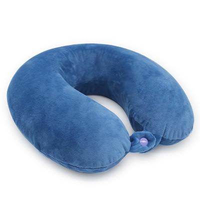 China Anti-Apnea Memory Foam U Shape Travel Support Fiber Cushion Custom Neck and Shoulder Massage Pillow for sale