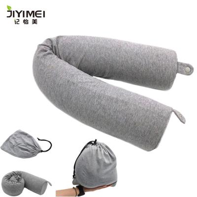 China 2019 Anti-static New Memory Foam Neck Roll Pillow Travel Support Leg And Neck Pillow Cylindrical Curved Pillow for sale