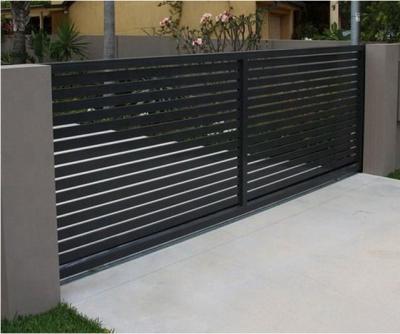 China Custom Windshield Traps Easily Assembled Anti Climb Outside Patio Aluminum Home Backyard Slats Decorative Metal Privacy Fence Panels for sale