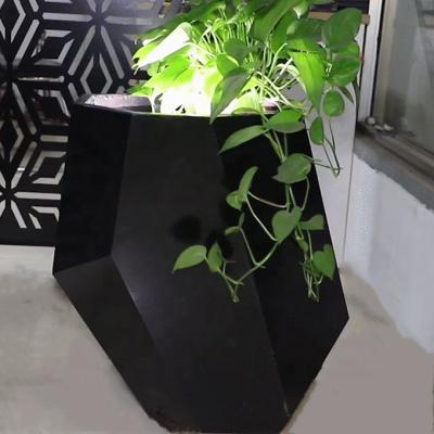 China Modern Laser Cut Wholesale Polygonal Outdoor Garden Flower Pot Decorative Polygonal Flower Pots and Planters for sale