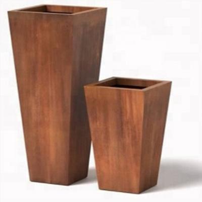 China Modern custom nice art planters corten steel planter garden corten steel flower pot for sale