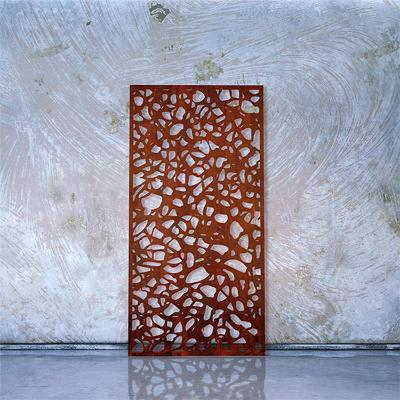 China New Design Rectangular Screen Fence Panel Classic/Postmodern Rusty Garden High Quality Metal Decoration for sale