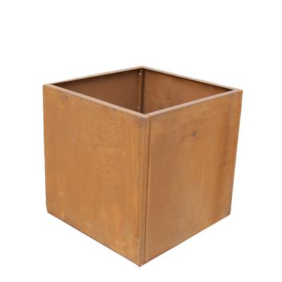 China Modern hot sale corten steel assembled flowerpot flowerbox for sale