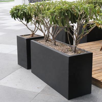 China Modern Square Tea Shop Milk Planter Floor Rectangular Planting Horticultural Flower Pot for sale