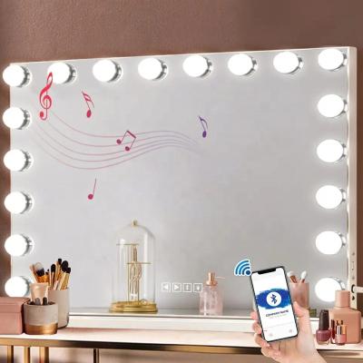 China Modern OEM OBM Customized Private Label Your Logo Portable Cosmetic LED Mirror Makeup Vanity Lights USB Standing Table Make Up Mirror for sale