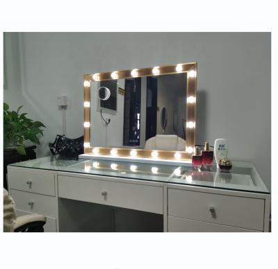 China Modern OEM OBM Customized Private Label Your Logo Portable Cosmetic LED Mirror Makeup Vanity Lights USB Standing Table Make Up Mirror for sale