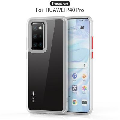 China New Shockproof Cover Cases For Huawei P40 Cases Transparent TPU+PC Phone Cover For Huawei P40 Pro Clear Protective Case For P40 Series for sale