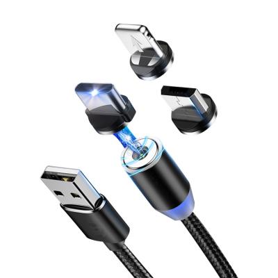 China Newest Design Convenient 3 in 1 Magnetic Cable 3 in 1 Usb Magnetic Charging Cable for sale