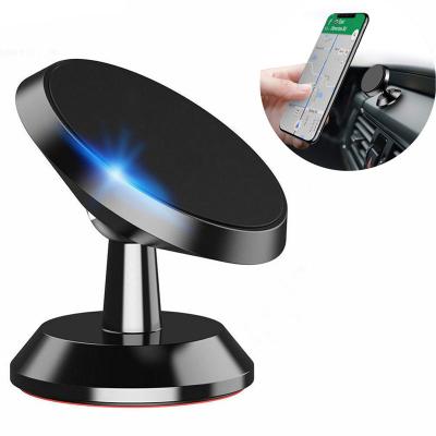 China Universal 360 Degree Rotating Phone Holder Factory Price Stand 360degree Magnetic Luxury Metal Phone Holder Car Accessories for sale