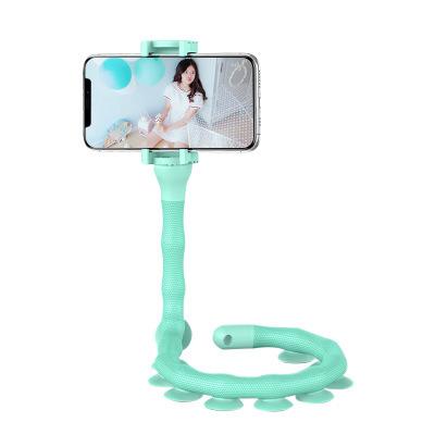 China Flexible Universal Cute Lazy Worm Bed Bike Car Smartphone Holder Long Mount Flexible Phone Arm Holder for Wall Desk Bicycle for sale