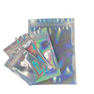 China Moisture Proof Customize 3.5g Smell Proof Aluminum Plastic Packaging Holographic Mylar Zip Lock Bags for sale