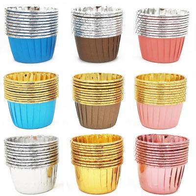 China Other Factory Direct Sale Disposable Cake Paper Cup Baking Wrapping Paper Tray Paper Box Wedding Party Tableware Gold Roll for sale