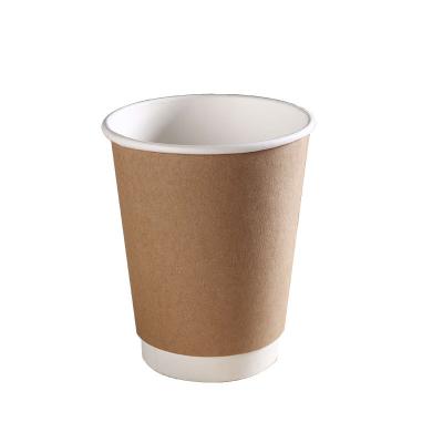 China Wholesale 4Oz 6Oz 8Oz 16Oz Logo Printed Pe Coated Roll Custom Wall Disposable Double Wall Green Paper Milk Tea Disposable Coffee Cups for sale