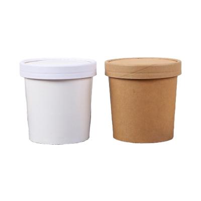 China Other factory produces disposable paper cup packaging paper bowl packing box soup bowl custom logo wholesale take away soup cup for sale