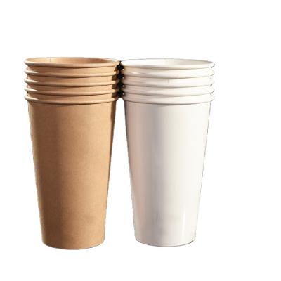 China Other Double Liner 1000ml Thickened Kraft Paper Beverage Paper Cup Customized Hospital Drinking Water Cup Disposable Paper Cup for sale