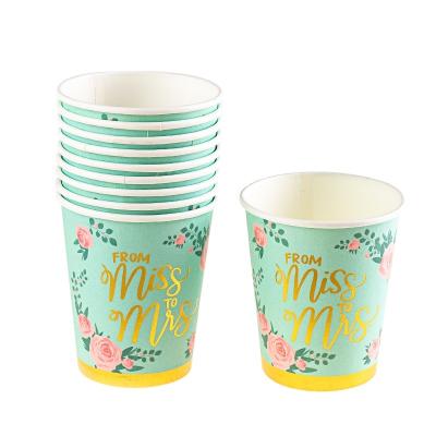 China Wholesale Other Color Paper Cup Printing Bronzing Birthday Party Disposable Paper Cup 250ml for sale