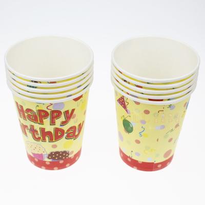 China Other factory wholesale birthday party paper cups dress up supplies children 10 paper smoothie cup for sale