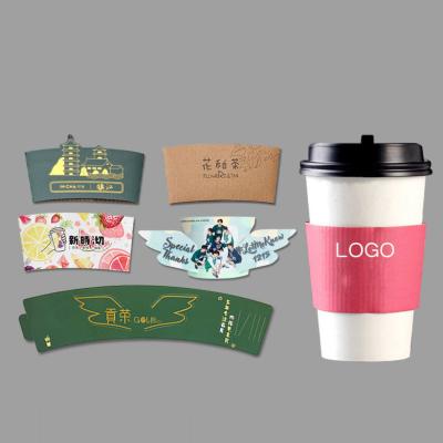 China Disposable Kpop Idol Disposable Custom Coffee Cardboard Paper Milktea Holder Cup Hot Cold Sleeve for sale