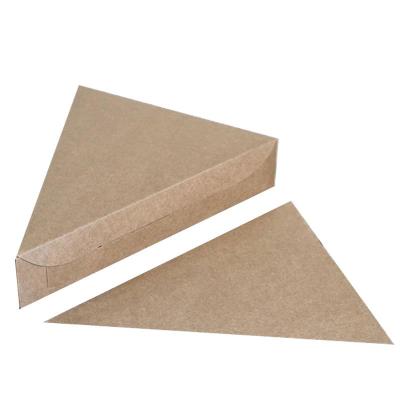 China Cheap Wholesale Disposable Mini Food Kraft Paper Packaging Cone Slice Pieces Triangle Pizza Box With Logo Printing for sale