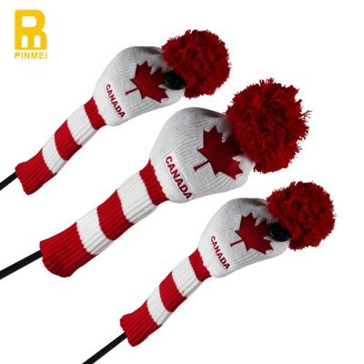 China Durable Wool Knitted Golf Club Head Covers Golf Head Covers Custom Crazy Golf Head Covers for sale