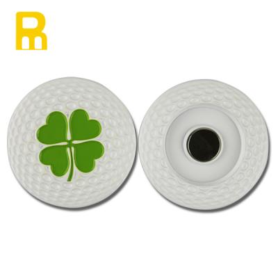 China With 23 Designs For Your Choose Without Casino Promotional Metal Mold White Color Golf Ball Marker Holder Golf Poker Chips Chips Magnet for sale