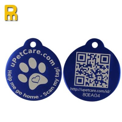 China Small Animals qr code pet id dog tag colorful unique pet id dog tag with 15mm key chain for sale