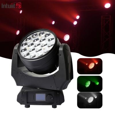 China High Quality Washer Zoom Moving Head Light 19x10w 4in1 RGBW Led Moving Head For Concert Part for sale