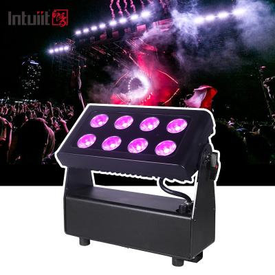 China 8X15W RGBW 4 en 1 LED Uplights Luzes de escenario con batería Luces de DJ Control remoto y DMX en venta