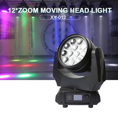 China 12x10W Led Wash Moving Head Light For Theater Party Zoom Wash Light Wash Moving Head Light for sale