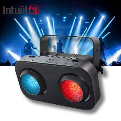 Chine Dmx512 Strobe Ambre Blanc chaud 2x90W 2 Yeux Led Audience Blinder Lumière Led Cob Blinder à vendre