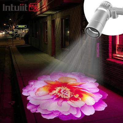 China Custom Led HD 60W Gobo Logo Projector Indoor Outdoor Ip65 Waterproof Rotating Advertising Image Projection Light For Floor Wedding for sale