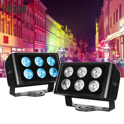 中国 室外色彩豊かな光 6X5W LED ウォールウォッシュライト 室外ガーデン LED ウォッシュライト Rgbw Dmx LED 洪水ライト 販売のため