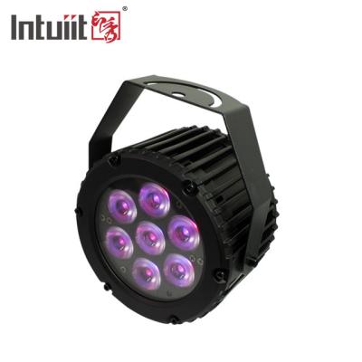 China Mini Led Flat Par Light 7*3W RGBW With Remote Control Dmx  For Dj Night Culb for sale