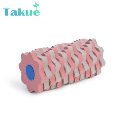 China Durable Foam Roller Adjustable Color Color Custom Logo Gym Around EVA+PP Mace Yoga Exercise Massage Gym Roller for sale