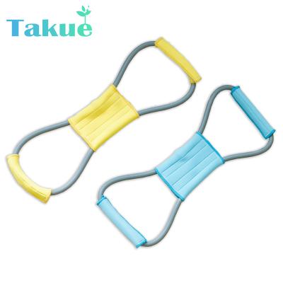 China Body Buliding Muscle Training Piping Posture Corrector Figure 8 Resistance Band Original 8 Shaped Resistance Band For Arms, Chest Expander for sale