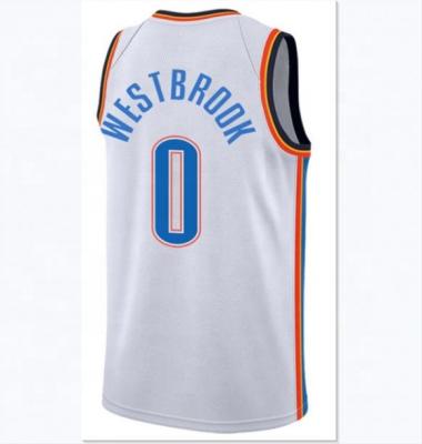 China Russell Westbrook's 100% antibacterial 0 embroidery enhances the high quality basketball tank top for sale