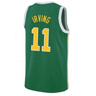 China 11 Kyrie Irving Jersey 33 Larry Bird Hot Sale Embroidery Antibacterial Basketball Tank Top Mens Uniform Logos for sale