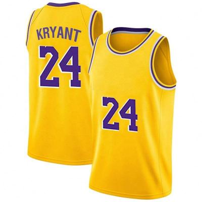 China Stitched Antibacterial 24 Kobe Bryant 2019 2 Lonzo Ball Mens Basketball Tank Tops Top Quality Custom for sale