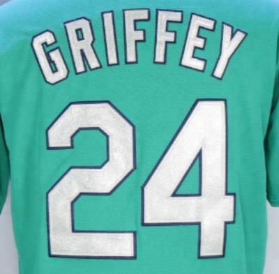 China Customized Best Quality Quilted Antibacterial Ken Griffey Jr #24 Green Baseball Jersey for sale